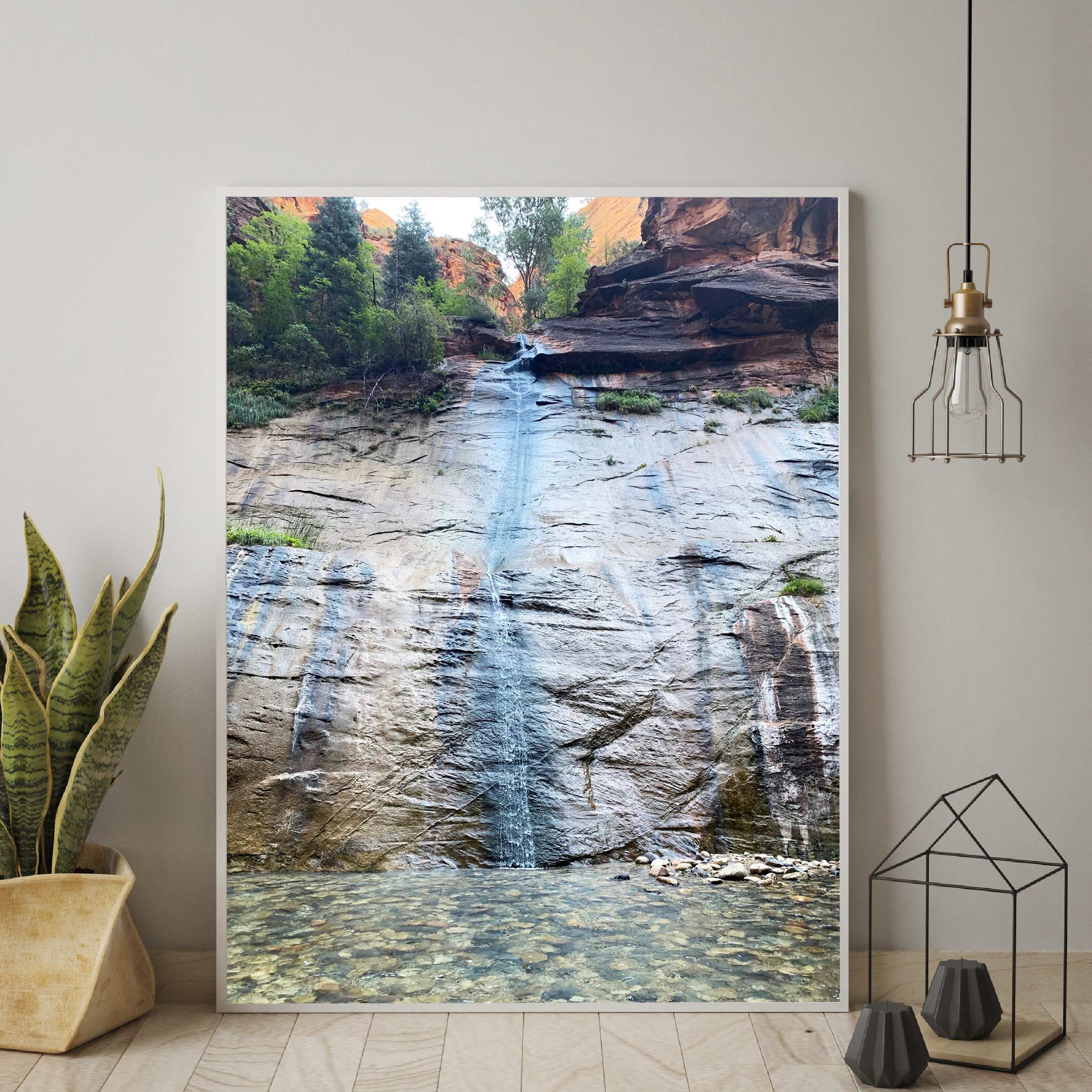 Zion Narrows Waterfall Photograph
